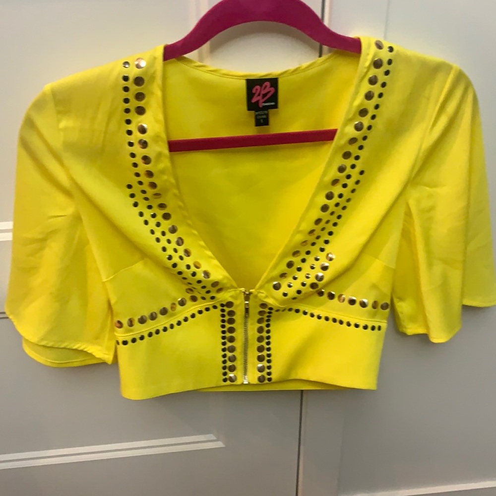 Yellow Short Sleeve cardigan